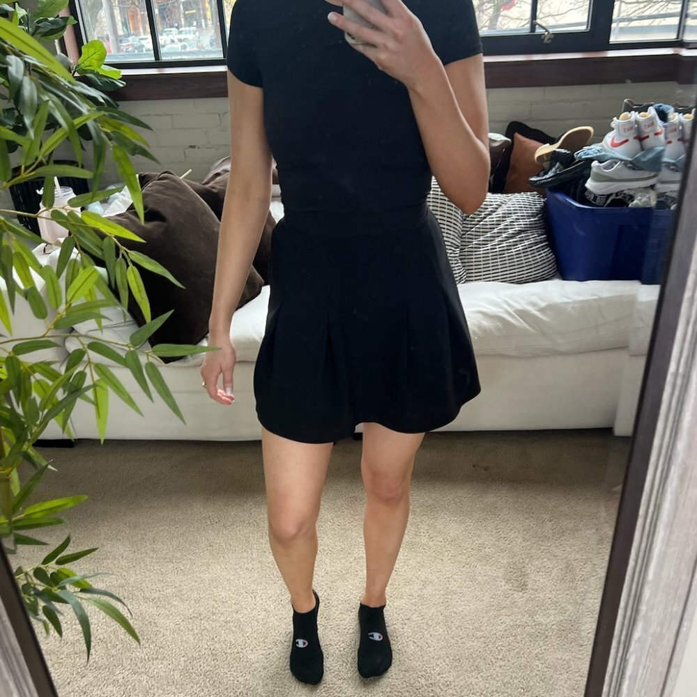 black silk skirt
